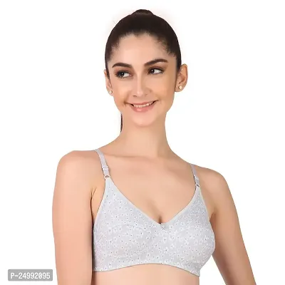 TAUSHI Women's Non Padded Wire Free Bra Solid Full Coverage Bra Combo -01-thumb2