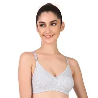 TAUSHI Women's Non Padded Wire Free Bra Solid Full Coverage Bra Combo -01-thumb1