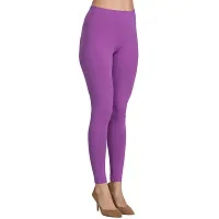 Groversons Super Soft Fabric, Non-Transparent, Ankle Length Leggings (Ankle-Lavender-XL)-thumb3