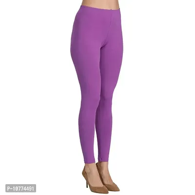 Groversons Super Soft Fabric, Non-Transparent, Ankle Length Leggings (Ankle-Lavender-XL)-thumb4