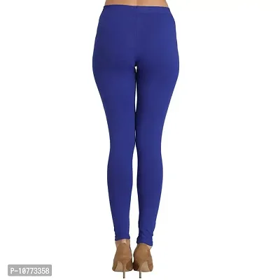 Groversons Super Soft Fabric, Non-Transparent, Ankle Length Leggings (Ankle-Royal-Blue-M)-thumb2