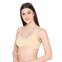 Groversons Paris Beauty Women?s Wirefree, Non-Padded, Nursing Bra with Adjustable Straps (BR50025-SKIN-34C)-thumb2