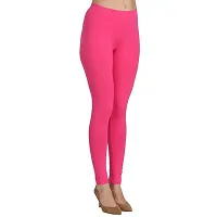 Groversons Super Soft Fabric, Non-Transparent, Ankle Length Leggings (Ankle-Fushia-L)-thumb3