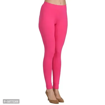 Groversons Super Soft Fabric, Non-Transparent, Ankle Length Leggings (Ankle-Fushia-L)-thumb4