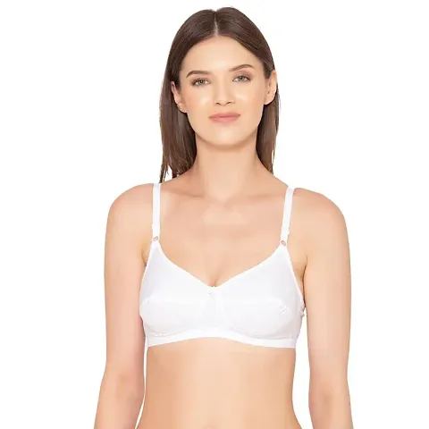 Groversons Paris Beauty Women?s Rich Non-Padded Wireless Smooth Super Lift Full Coverage Bra (BR005-WHITE-34B)