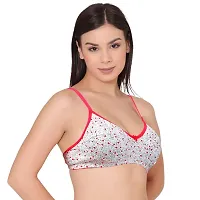 Groversons Paris Beauty Women's Printed Everyday T-Shirt Bra, Comfortable, Non-Padded with Seam, Providing a Natural Curvy Shape (BR108-RED-32B)-thumb4