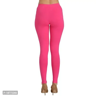 Groversons Super Soft Fabric, Non-Transparent, Ankle Length Leggings (Ankle-Fushia-L)-thumb2