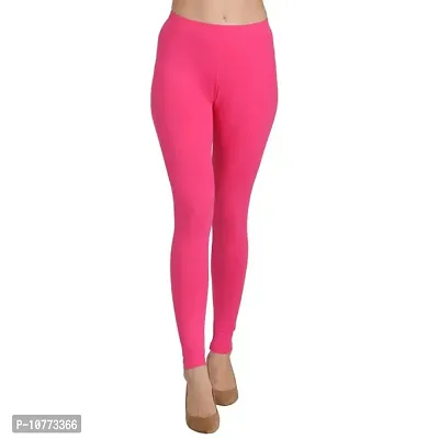 Groversons Super Soft Fabric, Non-Transparent, Ankle Length Leggings (Ankle-Fushia-L)-thumb0