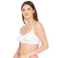 Groversons Paris Beauty Women's Poly Cotton Bra,Non-Padded-Non-Wired Full Coverage Bra (BR009-WHITE-40B)-thumb3