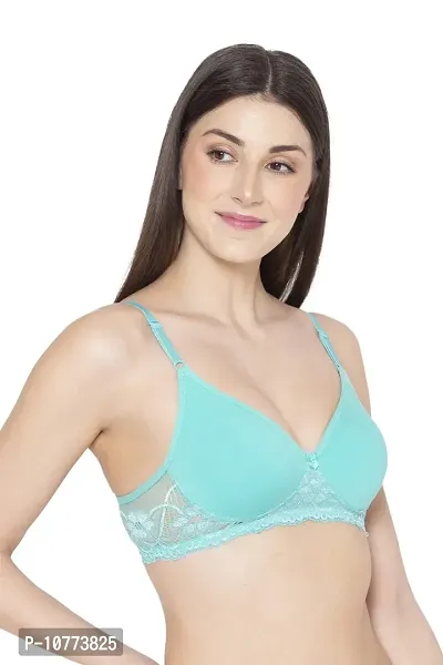 Groversons Paris Beauty Women Full Coverage Everyday LACE Bra Green-thumb2