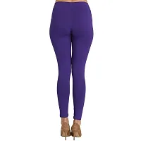 Groversons Super Soft Fabric, Non-Transparent, Ankle Length Leggings (Ankle-Purple-L)-thumb1