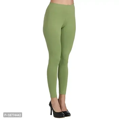 Groversons Super Soft Fabric, Non-Transparent, Ankle Length Leggings (Ankle-Olive-Green-M)-thumb4