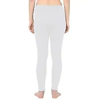 Groversons Paris Beauty Women?s Tailored Fit Solid Thermal Bottom White-thumb1