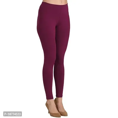 Groversons Super Soft Fabric, Non-Transparent, Ankle Length Leggings (Ankle-Wine-XXL)-thumb4