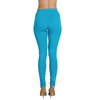 Groversons Paris Beauty Cotton Churidar Leggins for Women-Blue-thumb1