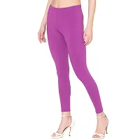 Groversons Super Soft Fabric, Non-Transparent, Ankle Length Leggings (Ankle-Striking-Purple-L)-thumb2