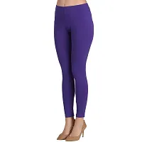 Groversons Super Soft Fabric, Non-Transparent, Ankle Length Leggings (Ankle-Purple-L)-thumb2