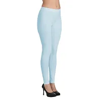 Groversons Super Soft Fabric, Non-Transparent, Ankle Length Leggings (Ankle-Sky-M)-thumb2