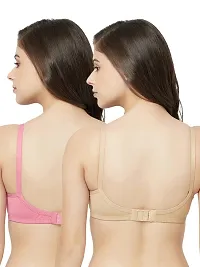 Groversons Paris Beauty Cotton Rich Non Padded Non Wired Full Coverage Bra -PO2,30B(Mauve, Nude)-thumb1