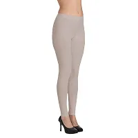 Groversons Super Soft Fabric, Non-Transparent, Ankle Length Leggings (Ankle-Cement-XL)-thumb2