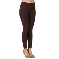 Groversons Super Soft Fabric, Non-Transparent, Ankle Length Leggings (Ankle-Coffee-L)-thumb3