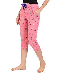 Groversons Paris Beauty Women Cotton Capri Pants-Pink-thumb1