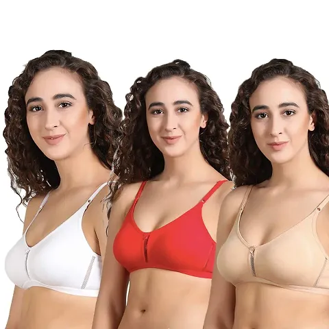 Groversons Paris Beauty Non Padded Bra Combo Pack of 3