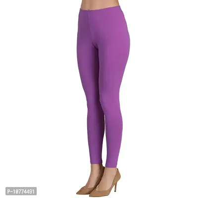 Groversons Super Soft Fabric, Non-Transparent, Ankle Length Leggings (Ankle-Lavender-XL)-thumb3