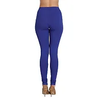 Groversons Paris Beauty Cotton Churidar Leggins for Women-Roayl Blue-thumb1