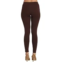 Groversons Super Soft Fabric, Non-Transparent, Ankle Length Leggings (Ankle-Coffee-L)-thumb1