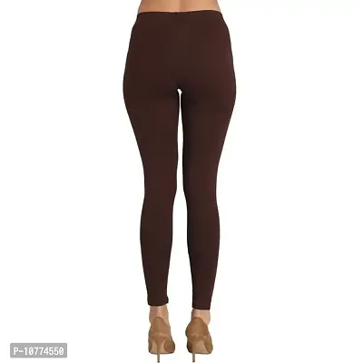 Groversons Super Soft Fabric, Non-Transparent, Ankle Length Leggings (Ankle-Coffee-L)-thumb2