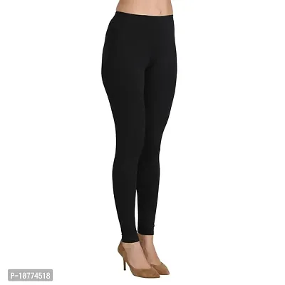 Groversons Super Soft Fabric, Non-Transparent, Ankle Length Leggings (Ankle-Black-M)-thumb4