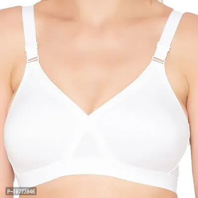 Groversons Paris Beauty Women?s Cotton Rich Non-Padded Wireless Smooth Super Lift Full Coverage Bra (BR005-WHITE-34B)-thumb5