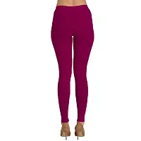 Groversons Super Soft Fabric, Non-Transparent, Ankle Length Leggings (Ankle-Magenta-XL)-thumb1