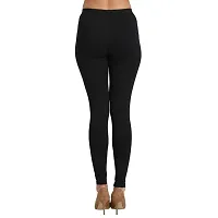 Groversons Super Soft Fabric, Non-Transparent, Ankle Length Leggings (Ankle-Black-M)-thumb1