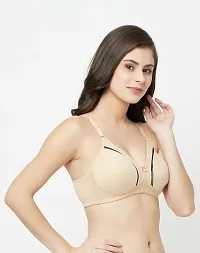 Groversons Paris Beauty Full Support Non Padded Non Wired Full Coverage Moulded T-Shirt Bra Nude-Black-thumb2