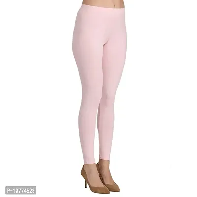 Groversons Super Soft Fabric, Non-Transparent, Ankle Length Leggings (Ankle-Pink-L)-thumb4