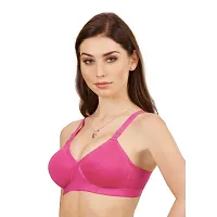 Groversons Paris Beauty Non Padded Wirefree Molded Cross Neck Full Coverage Bra- Pack of 2-thumb3