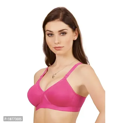 Groversons Paris Beauty Non Padded Wirefree Molded Cross Neck Full Coverage Bra- Pack of 2-thumb4