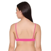 Groversons Paris Beauty Women's Cotton Non-Padded Wire Free Full-Coverage, Plunge, Seamless Bra,Backless Bra (BR021-HOT PINK-32B)-thumb1