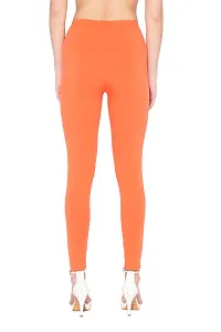 Groversons Super Soft Fabric, Non-Transparent, Ankle Length Leggings (Ankle-Carol-XL) Coral-thumb2