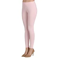 Groversons Super Soft Fabric, Non-Transparent, Ankle Length Leggings (Ankle-Pink-L)-thumb2