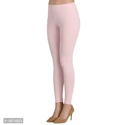 Groversons Super Soft Fabric, Non-Transparent, Ankle Length Leggings (Ankle-Pink-L)-thumb3
