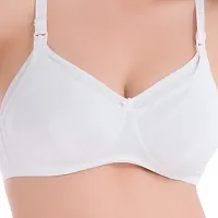 Groversons Paris Beauty Women?s Wirefree, Non-Padded, Nursing Bra with Adjustable Straps (BR50024-WHITE-44B)-thumb3