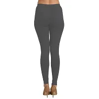 Groversons Super Soft Fabric, Non-Transparent, Ankle Length Leggings (Ankle-Dark-Grey-L)-thumb1