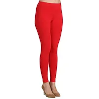 Groversons Super Soft Fabric, Non-Transparent, Ankle Length Leggings (Ankle-RED-XL)-thumb3