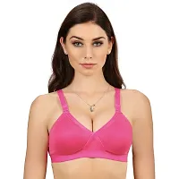 Groversons Paris Beauty Non Padded Wirefree Molded Cross Neck Full Coverage Bra- Pack of 2-thumb1