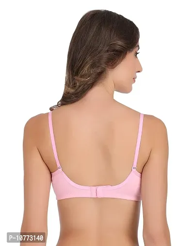 Groversons Paris Beauty Beautiful Basic Soft Padded Non Wired T-Shirt Bra Pink-thumb3