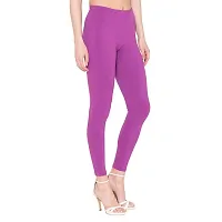 Groversons Super Soft Fabric, Non-Transparent, Ankle Length Leggings (Ankle-Striking-Purple-L)-thumb3