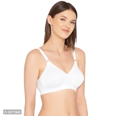 Groversons Paris Beauty Women?s Cotton Rich Non-Padded Wireless Smooth Super Lift Full Coverage Bra (BR005-WHITE-34B)-thumb4